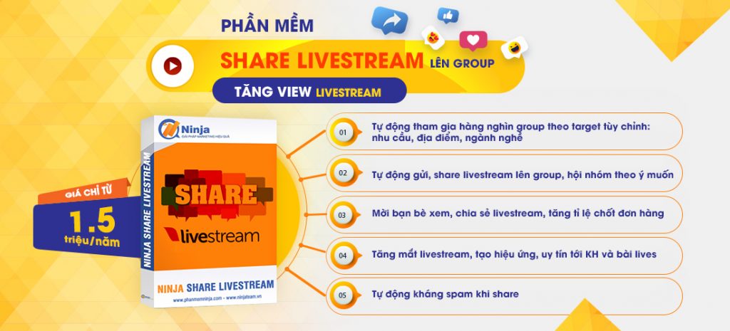 share livestream tu dong