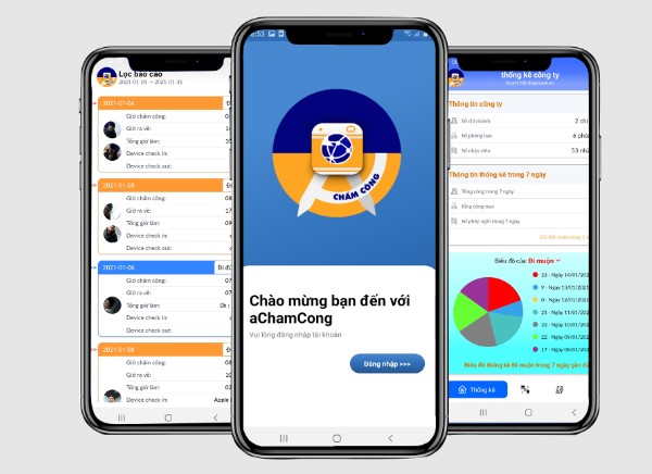 app chấm công trên điện thoại