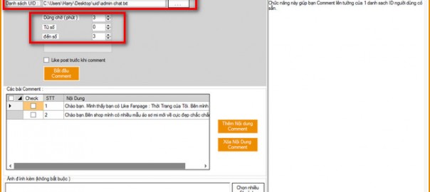 #8 Hướng dẫn Auto comment vào tường của UID Khách hàng