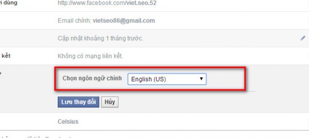 Hướng dẫn chuyển Facebook sang ngôn ngữ Tiếng Anh