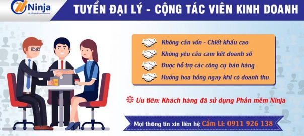 Phần mềm Ninja tuyển Đại lý, cộng tác viên bán hàng