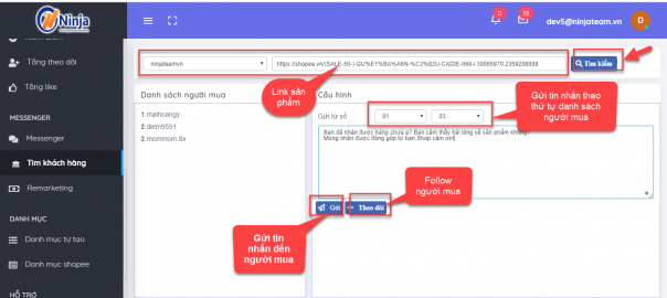 Quản lý chat tập trung nhiều tài khoản shopee hiệu quả với Ninja Shopee