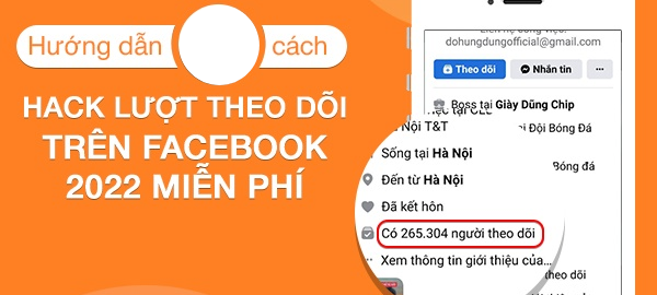 Hướng dẫn hack lượt theo dõi trên facebook bằng điện thoại thành công 100%