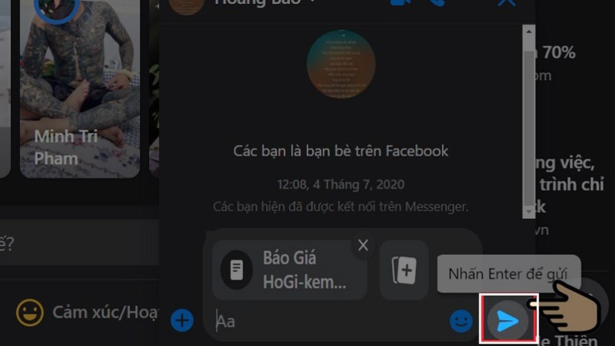 Chọn file word bạn muốn gửi